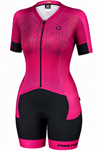 MACAQUINHO CICLISMO FEMININO NEW CHERRY FREE FORCE TAMANHO P