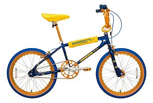 BICICLETA ARO (20) MASCULINA COR AZUL/AMARELO/DOURADO  S/MARCHA MARCA CALOI CROSS EXTRA LIGHT