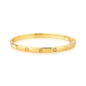 Bracelete Liso Banhado a Ouro