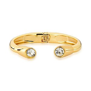 Bracelete Ponteira de Strass Banhado a Ouro