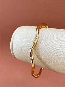 Bracelete Onda Banho de Ouro