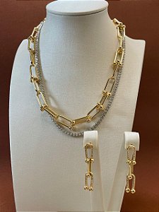 Colar Elos Inspiração Delicado Banhado a Ouro