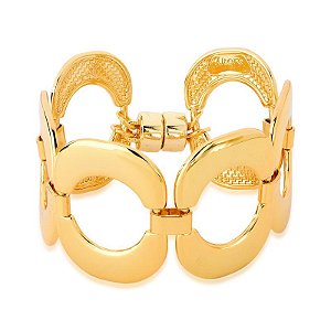 Pulseira Elos Ovalados Banhado a Ouro