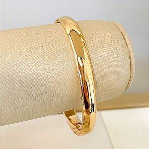 Bracelete Liso Banho de Ouro