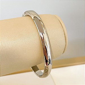 Bracelete Liso Banho de Ródio