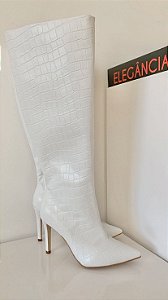 Bota croco branca