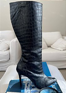 Bota croco preta