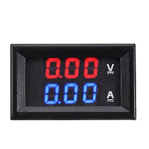 Voltímetro e Amperímetro Digital DC 0 A 100V 10A