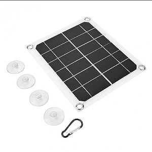 Painel Solar Fotovoltaica Flexível 10W 5V USB NFe