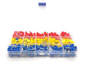 Kit Terminal Conector Tubular Ilhós 465Pcs 0,5 a 2,5 Fio NFe