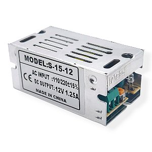 Fonte de Alimentação Colmeia 12V 15W S-15-12 Qualidade NFe