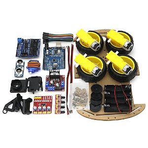 Kit Chassi Duplo 4wd Com Componentes DIY Educacional NFe