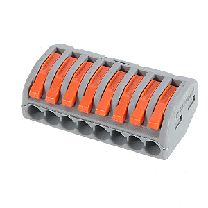Mini Conector Borne Adaptador Emenda 8 Vias PCT-218 NFe