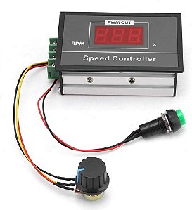 Controlador Velocidade PWM Chave Display 60V 20A NFe