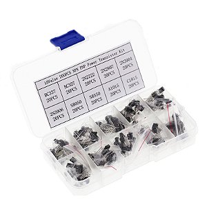 Kit 200 Un Transistor TO-92 10 Valores C Caixa Organizadora