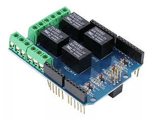 Módulo Shield Relé 4 Canais Para Arduino