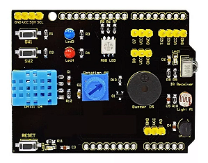 Shield Multifunções Sensores Educacional Dht11 Buzzer Led
