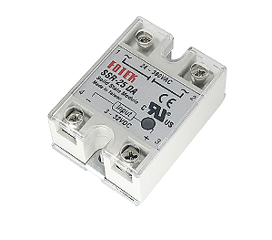 Relé Estado Sólido SSR-25DA 3-32VCC Entrada 25A NFe
