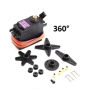 Servo Mg996 Engrenagem Metal 360° com Acessórios
