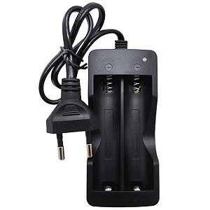 Carregador Duplo Pilhas 18760 Plugue Br 110/220v