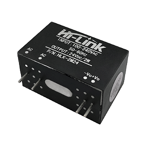 Mini Fonte Alimentação Tensão AC-DC 24V 2W HI-Link HLK-2M24