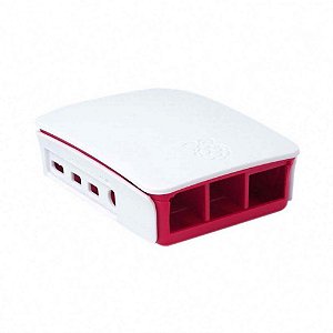 Case Para Raspbery Pi 4B Modelo Oficial Branco Vermelho