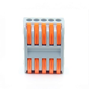 Conector Borne Emenda 10 Fios Modelo PCT-225 5 Canais