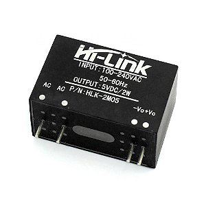 Mini Fonte Alimentação Tensão AC-DC 5V 2W Hi-Link HLK-2M05