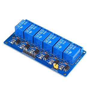 Módulo Relé 6 Canais Optoacoplador 12V Low Level Trigger