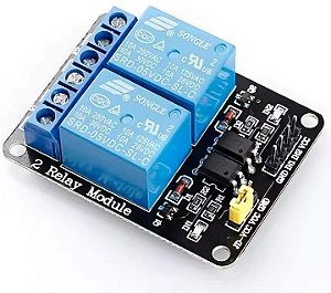 Módulo Relé 2 Canais Optoacoplador 24V Low Level Trigger