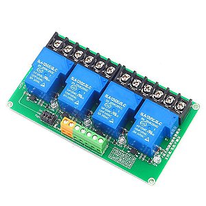 Módulo Relé 4 Canais 30A Optoacoplador 12V High Low Trigger