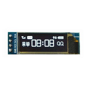 Mini Display OLED 0,91 Branco Polegadas i2c 128x32 GND VCC