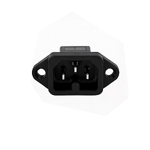 Tomada Ac-04 Painel Macho Tripolar Conector 3 vias