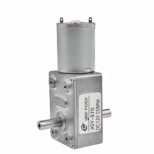 Motor Alto Torque DC 12V JGY370 Eixo Duplo Escolha RPM