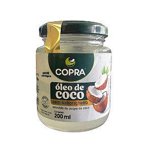 Óleo de coco sem sabor e sem cheiro - Copra 200ml