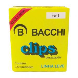 Clips 6/0 Galvanizado Leve Caixa c/ 220 Und - Bacchi