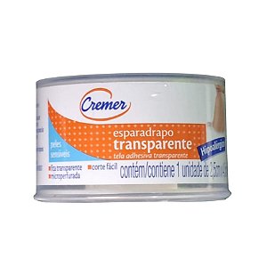 Esparadrapo Transpore 2,5cm X 4,5m - Cremer