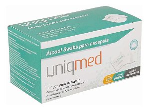 Lenços Umedecidos C/ Alcool Isopropílico 70% C/ 100 und 30mmx60mm