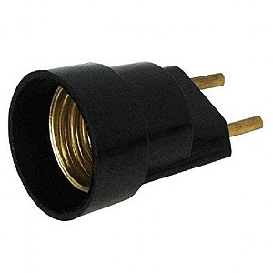 Bocal de Plástico E27  C/ Plugue Macho