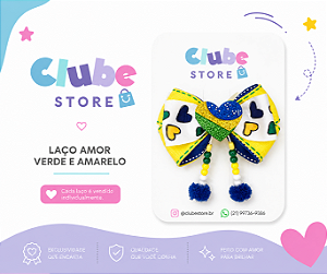 Laço Amor Verde e Amarelo - Copa