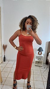 Vestido Alcinha Midi Telha