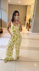 Macacão Pantalona Liso Verde bandeira