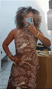 Vestido Nayara Marrom