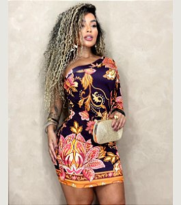 Vestido Mila Flores Jabuticaba