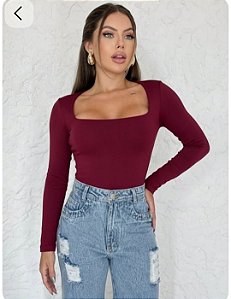 Blusa Dec Quadrado Marsala