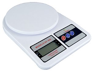 Balança Digital Academia Precisão 1g a 10kg Branca Alimentos Dieta ...