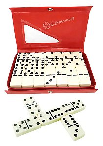 Dómino Profissional 28 Peças Melamina com Estojo