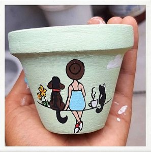 Jarrinho - Verde garota, doguinho, kitten.