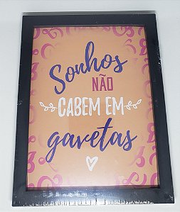 Quadro - Sonhos não cabem em gavetas