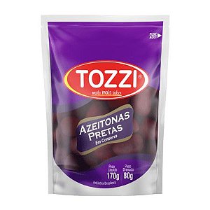 Azeitona Preta Sache Tozzi - Embalagem 24X80 GR - Preço Unitário R$2,72
